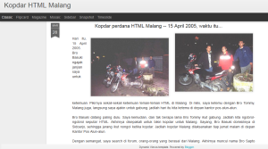 Artikel Perdana Blog HTMLMalang